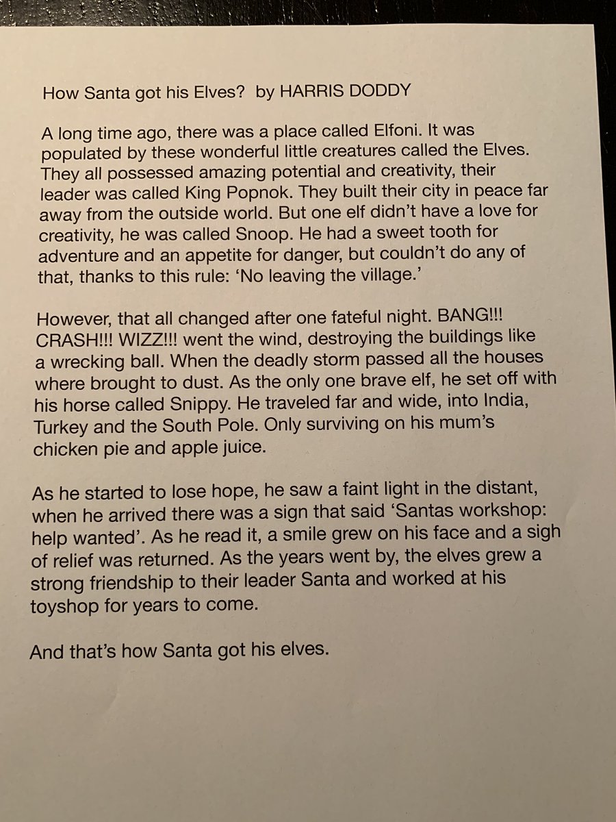 If you wondered how Santa got his elves, Harris explains it..... <a href="/grievington/">Debbie Grieve</a> you might like this!!