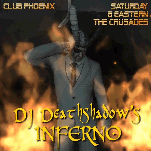ClubPhoenixSWL's tweet image. In less than two hours, @DJDeathshadow94 is going to unleash the great old music everyone loves to groove to! Bring your shiniest shoes and get ready to Shake Shake Shake! @SWLRoleplay #SWLRP