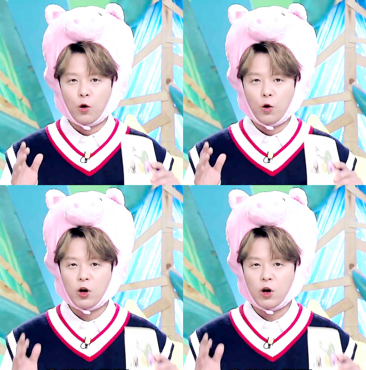 gif_an's tweet photo. #토니안 #안승호
돼지모자를 쓴 토끼🐰 https://t.co/vZsbvZ8J10