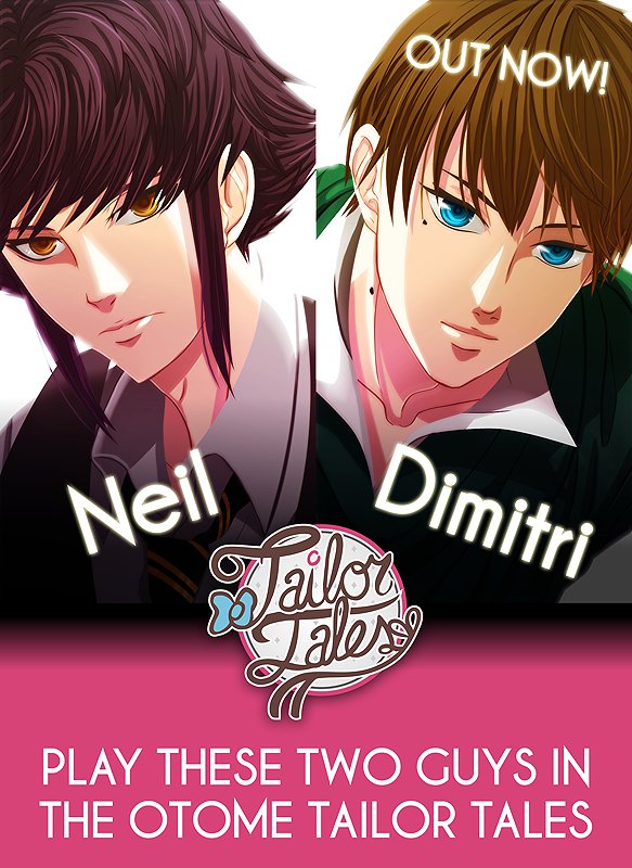 Celianna_C's tweet photo. Tailor Tales is released! Neil's and Dimitri's full route are out, go get it! https://t.co/3JXocVNbmY #otome #visualnovel #gamedev #indiedev https://t.co/cX78xOJHvU