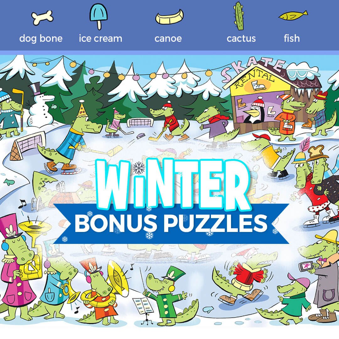 Highlights's tweet photo. Have you played our winter bonus puzzles yet? ❄️ Find them FREE in in our #HiddenPictures (https://t.co/4eA7fhoVlC) and Puzzle Town (https://t.co/gpeLDzAgPl) apps—download now! ⛄️ #puzzleapps #appsforkids https://t.co/WyJNWW9c1C