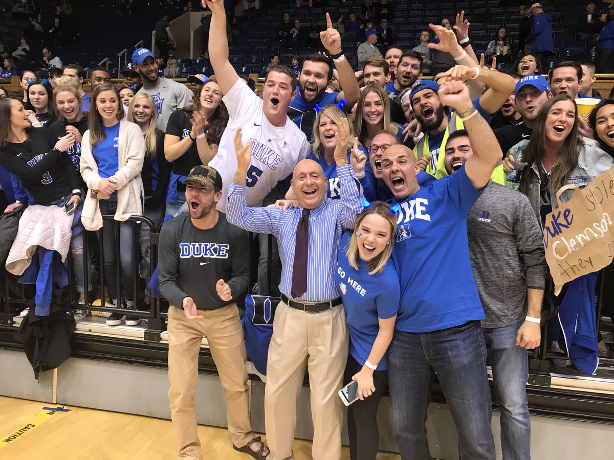DickieV's tweet photo. What a fantastic venue CAMERON INDOOR STADIUM / Duke - Clemson 8 pm @espnbob @AllisonW_Sports  Join us @espn @mike_schiffman https://t.co/l9coJKo5CX