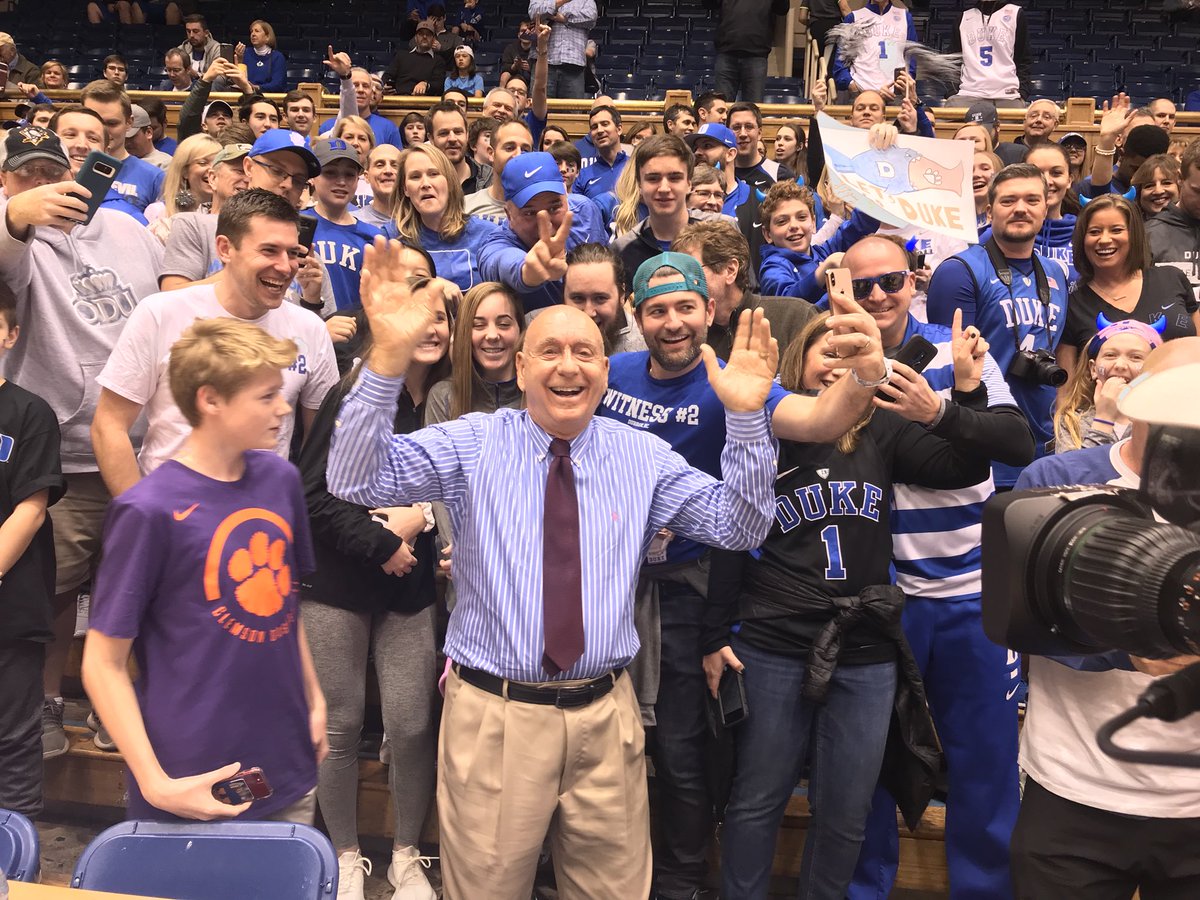 DickieV's tweet photo. What a fantastic venue CAMERON INDOOR STADIUM / Duke - Clemson 8 pm @espnbob @AllisonW_Sports  Join us @espn @mike_schiffman https://t.co/l9coJKo5CX