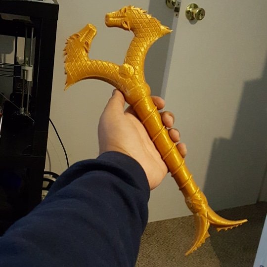 MernD's tweet image. Halfway there. Just waiting for the silver PLA to show up tomorrow to get started on the rest. 

Made with @hatchbox3d gold PLA

#hatchbox3d #3dprinter #3dprinting #3dmodel #anycubic #anycubici3mega #makeanything #makeeverything #nerdlife