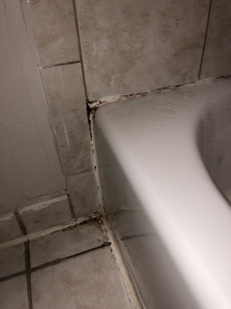 RobFarrow's tweet photo. @ChoiceHotels mold, animal poop, really? Not what I had in mind when spending $952 for a room for 4 nights for my family up at mammoth. No refunds, rude as fuck manager and the most dilapidated property I have ever seen = vacation cut short. Missed snow, missed out...pissed off. https://t.co/2aeAr652pe