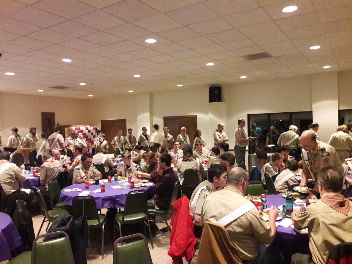 OA41CR's tweet photo. 2019 Lowaneu Allanque Lodge Banquet is underway! On the docket is food, fellowship, and most importantly, awards! https://t.co/YkUWQgFnxZ