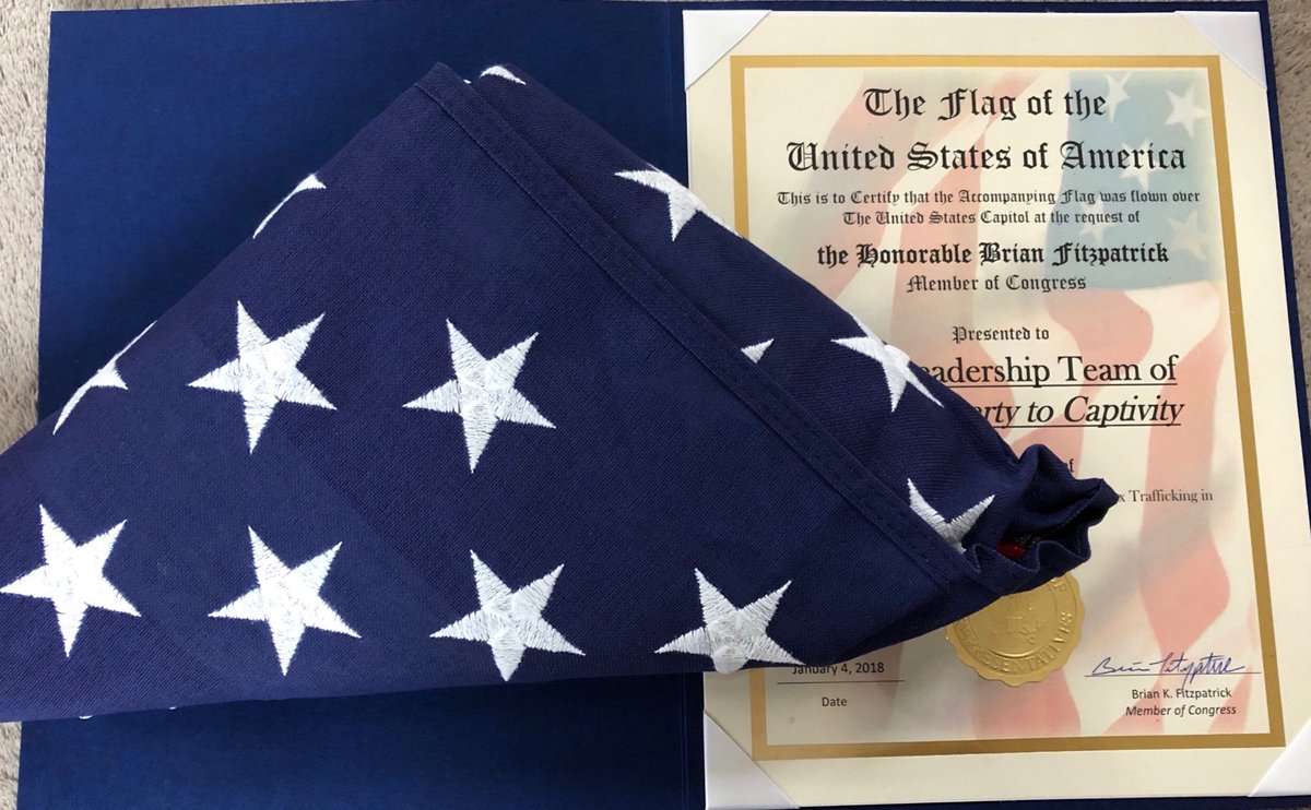 FromLibToCap's tweet image. Flag flown at US Capitol &amp;amp; Proclamation made by US House of Representatives 1/04/19 in recognition of FLTC!  Thank you @RepBrianFitz!