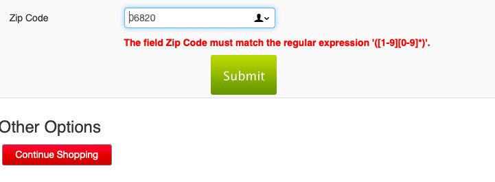 VisibleInterest's tweet photo. @RoundTablePizza   Your zip code field on the online order form is not functioning.  Can't order. Attaching screen shot. https://t.co/AKADnpVhID
