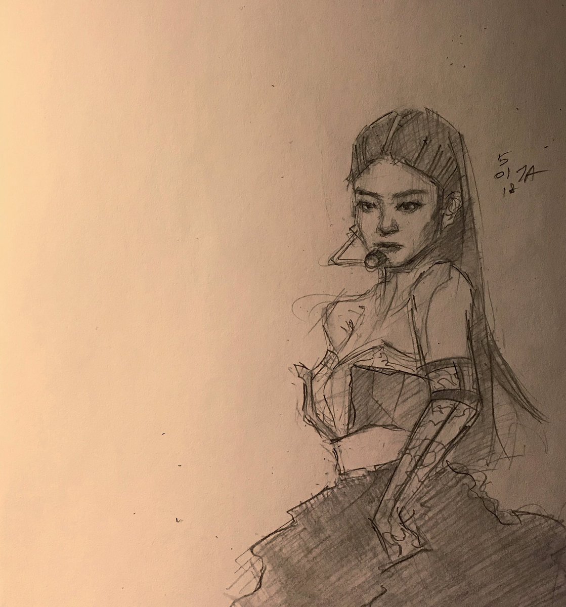 frnkdmn's tweet photo. #art #sketch #yg #blackpink #jennie #pic #draw #frame #mood #people #outline https://t.co/we52oJtUci
