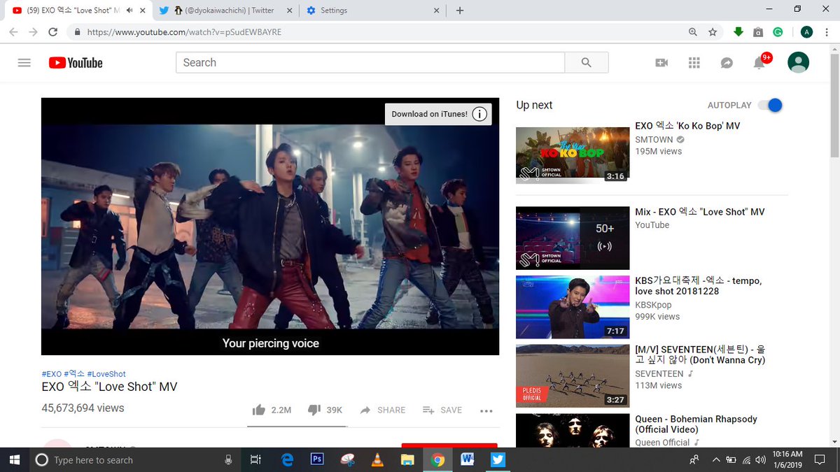 dyokaiwachichi's tweet photo. -PROOFS FOR 01/06/19
▶️YT PROOFS▶️
#어디에도_없을_완벽한_EXO #EXO #weareoneEXO #엑소 #LoveShot #러브샷 #EXO_DontMessUpMyTempo #EXO_Tempo #ItsTheLoveShot #FirstLoveShot @weareoneEXO @B_hundred_Hyun @layzhang https://t.co/xlsNiv7HrI