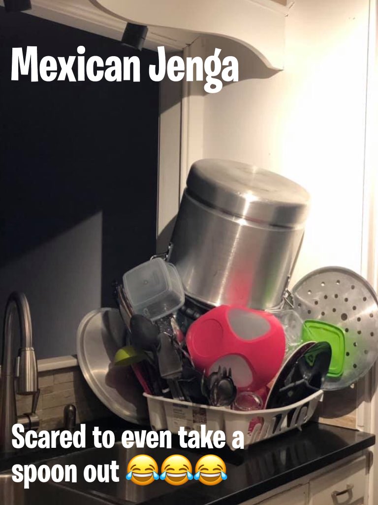 The_AwESoMe1_'s tweet photo. Mexican jenga!

i’m scared to even breathe near it 😂🤣🤣 

#mexicanjenga #mexicanscanrealeate #onlymexicans #somexican #Latinos #onlylatinos #jenga #mexicansbelike #mexicanproblems @SoMexicans https://t.co/MmXQhmRSwQ