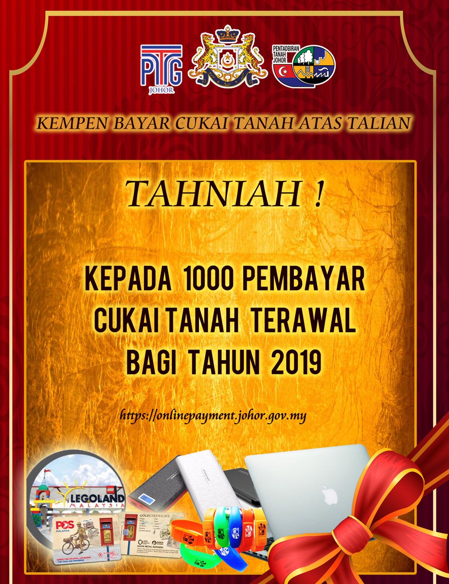 Ptj On Twitter Pengumuman Tahniah Kepada Semua Pemenang Bagi Pembayar Cukai Tanah Atas Talian Yang Memenangi Hadiah Tempat Ke 11 Sehingga Ke 144 Hadiah Boleh Dituntut Di Bahagian Hasil Dan Teknologi Maklumat Pejabat