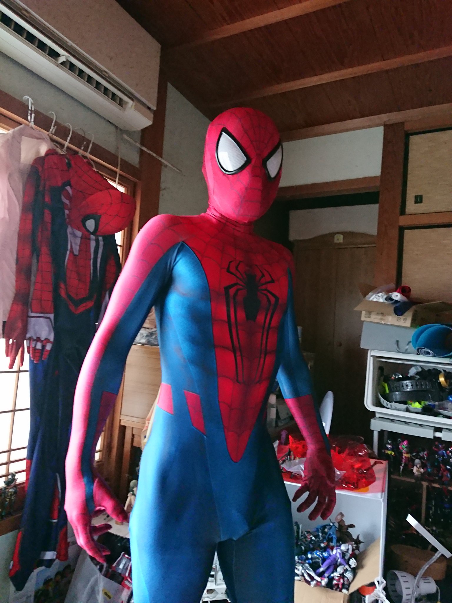 スパイダーマン コスプレ スーツ※シェルマスク無し-