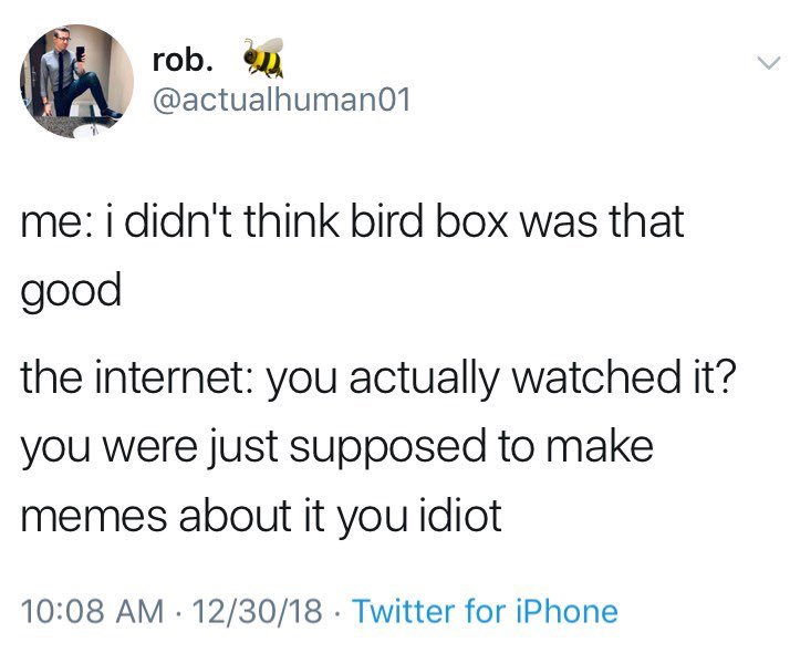 BirdboxMemess's tweet photo. #BirdBox https://t.co/SEBvd8cMAm