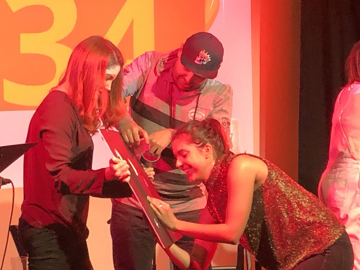 Hey, have you ever won a trip to Mars courtesy of space jillionaire <a href="/corintellectual/">corinne caputo</a> + space expert <a href="/lorengrush/">Loren Grush</a>?? You could! Ask @saracamnasio - she and comedian Will Martinez won tonight!! And got to wear those sweet threads 🚀💫 <a href="/caveatnyc/">CAVEAT</a>