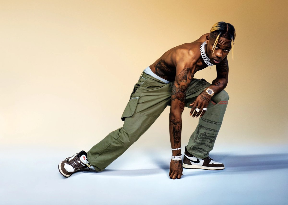 travis scott wearing jordan 5