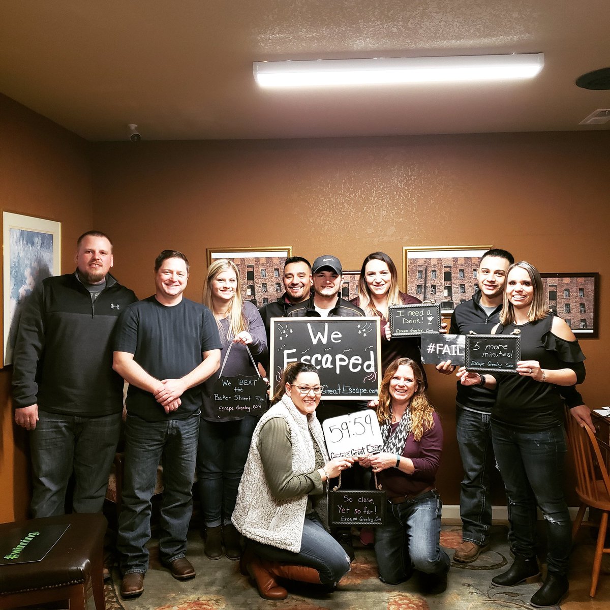 escapegreeley's tweet photo. This group of detectives were quick, witty, and fun! These skills helped them escape the game and solve the Baker Street mystery!
#GreeleysGreatEscape #Greeley #Colorado #EscapeRoom #Escape #CanYouEscape #WeEscaped #BakerStreetMystery #Detectives
#YouGotEmDetectives https://t.co/NNQYVO7p2e