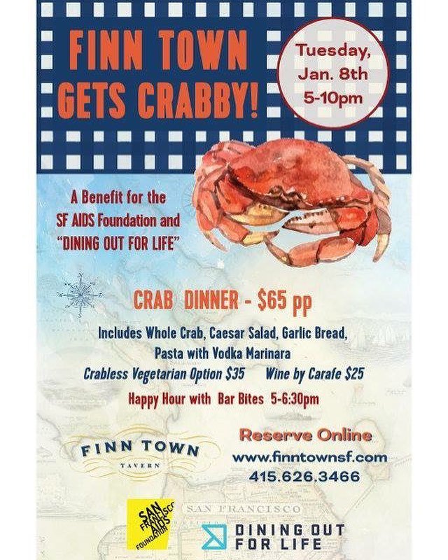 FinnTownSF's tweet photo. Have you made your reservations for next Tuesday at https://t.co/qN1BW2L1V1? We are filling up fast.#tavernwithatwist #sfeats #sffood #crabdinner #crab #wine #winesf #aidsfoundation #sfcastro #castrodistrict https://t.co/gUEEvYvvvr https://t.co/0bNXg4A51X