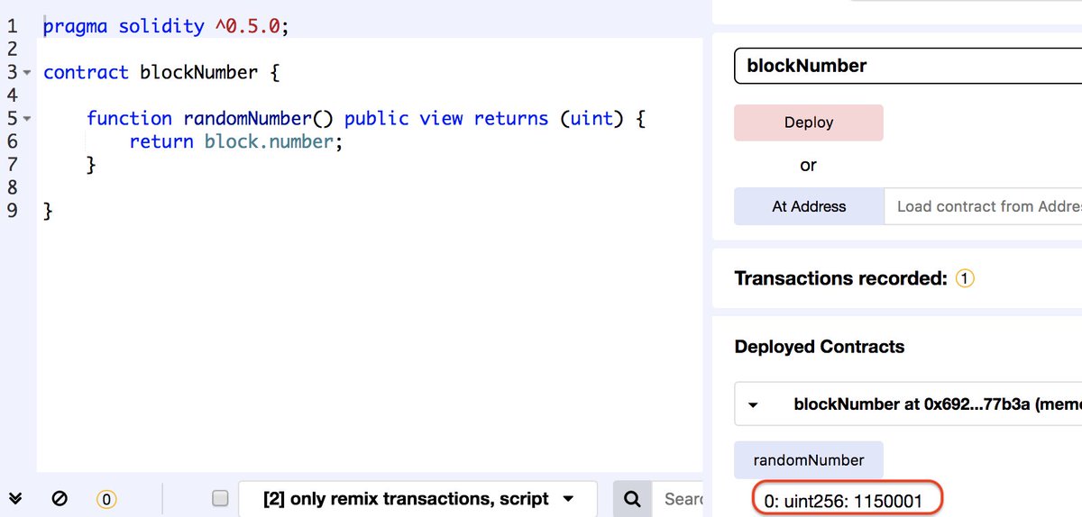 seandotau's tweet photo. Remix's internal #JVM block number starts at 1,150,001 #Interesting #blockchain #Ethereum #ForGeeks https://t.co/6H479zGh5l