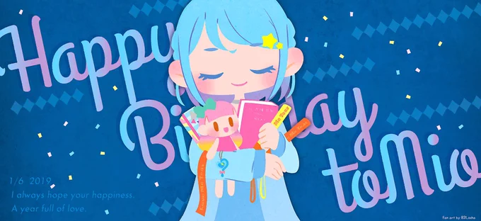 みおちゃん
お誕生日おめでとう??✨

大好きなものに囲まれた
しあわせな一年を過ごせますように

#湊みお生誕祭 
#湊みお生誕祭2019 