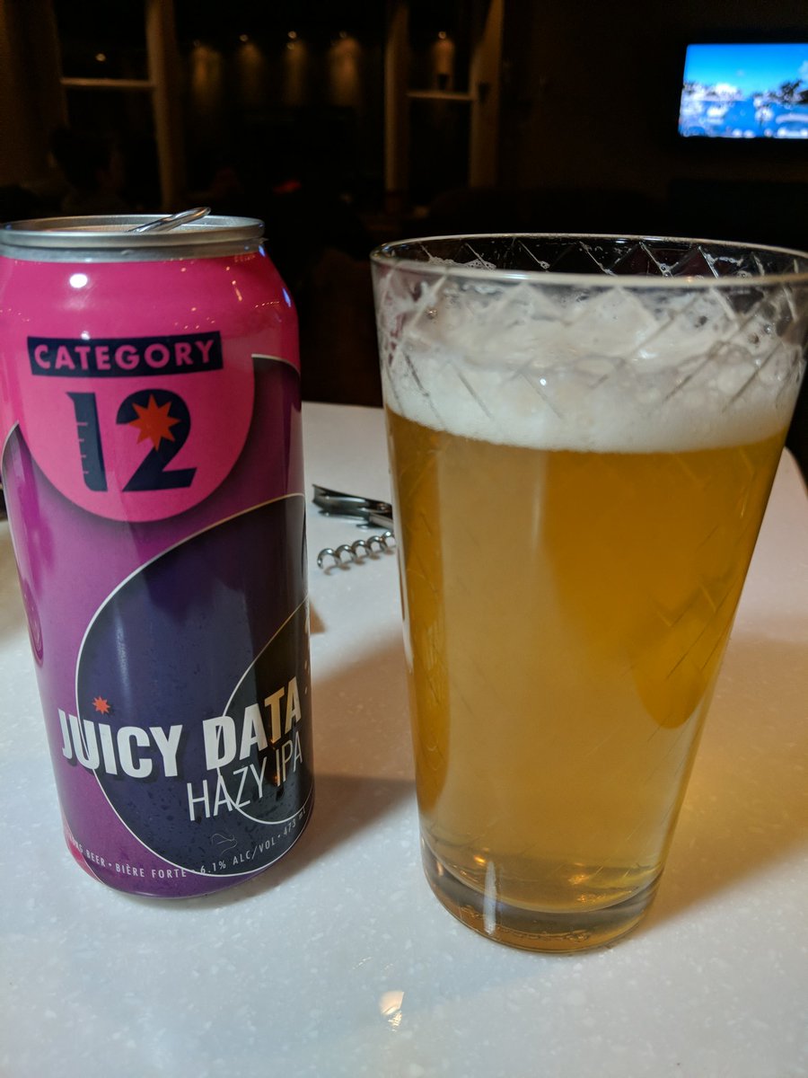 BC_Crafted's tweet photo. After posts from @FirstBohdog and  @craftbrewjester, I decided to pickup a 4 pack of Juicy Data from @C12beer. As an IPA fan, this beer is great! https://t.co/ti7k95Icls