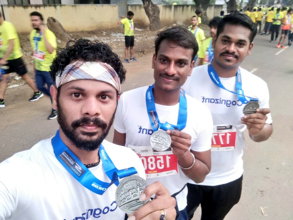 BoobalanRajaram's tweet photo. #Cognizant25 #chennaimarathon Very delighted for crossed 10K at 1:10 https://t.co/LSqZVbTJej