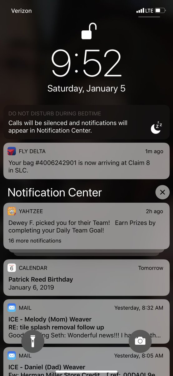 DreamWeaver1027's tweet photo. @Delta Just received notification my bag is arriving in SLC. I haven’t been on a plane for over a week and even then it wasn’t SLC. ??? https://t.co/XtfUCM9Q7j