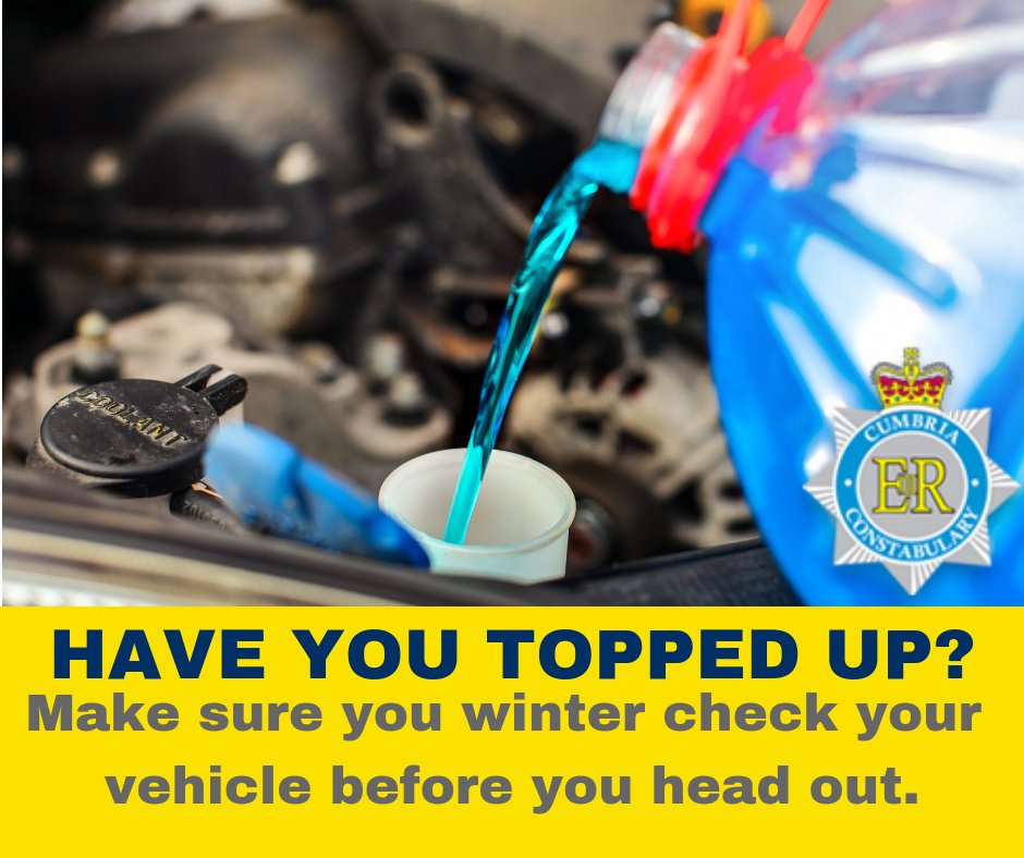 Have you checked that your car is topped up with screen wash, oil and coolant and that your tyres are in good condition? It is important to keep your car well maintained, especially in the winter months. #wintercarcheck