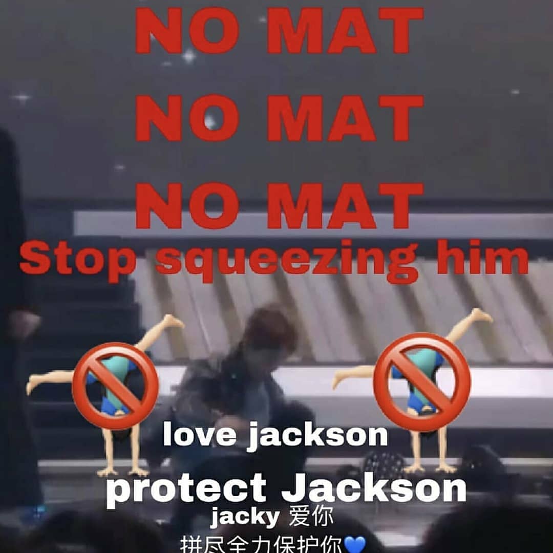 Isabella03281's tweet photo. We love Jackson, and do not want to see him injured, please protect him, we wish him well.#nomatforGot7Jackson @jypnation @GOT7Official https://t.co/bcvhfv7OhY