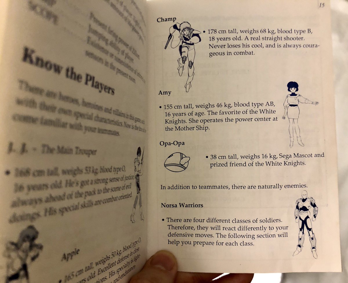 Persona Surprised At How Much Good Info Is In The Zillion Manual Did You Know Opa Opa Is 38 Cm Tall And 16 Kg Also How Were Players Without The