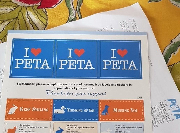 awesomessy's tweet image. Thank you @peta for these ❤️ #peta #saveecosystem