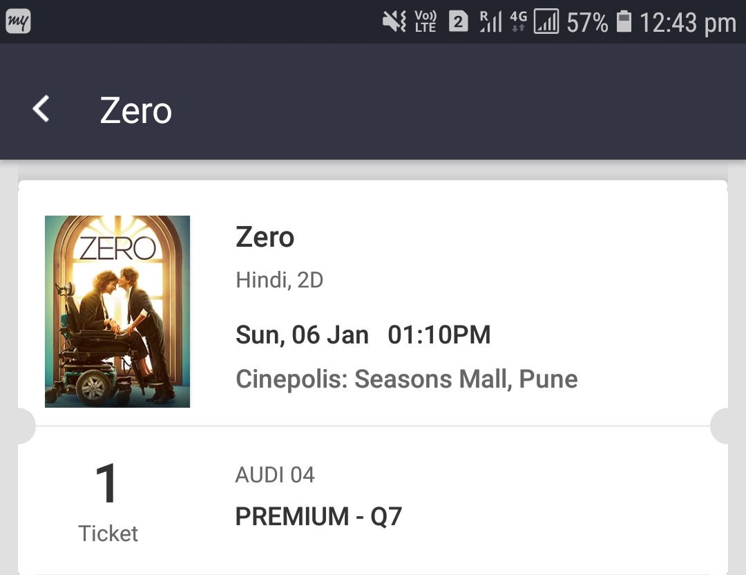 patelchiragsrk's tweet photo. #sundaywithzero 9th time @iamsrk @RedChilliesEnt @SRKUniverse fall in love wit this movie โค๐โโ๏ธ๐น๐ธ๐๐ https://t.co/XknEBo3W0Z