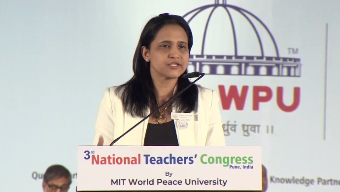 mit_sog's tweet photo. Address by Dr. Bhumika Gupta - Director of International Development, South East Asia, MSc-International Management & Summer School, Department Management, Marketing and Strategy, TELECOM Ecole de Management, Evry, France
#NTC2019 #3rdNTC #MITWPU https://t.co/eFft16b6vZ