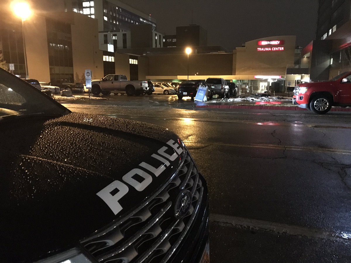 SamPenrodSTS's tweet photo. Police officers and firefighters from Provo are gathering at Utah Valley Hospital to show support to the @ProvoPolice officer’s family. @KSL5TV https://t.co/A5reyfHgeq