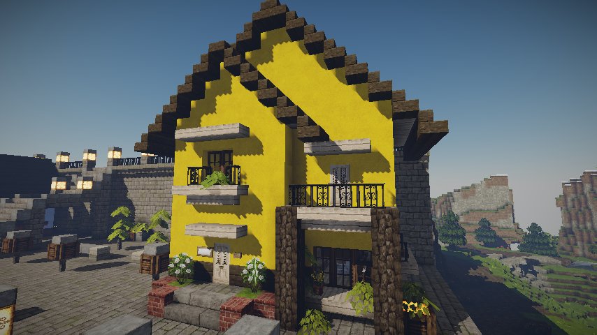 もやし Linux Gadget 今日の配信での黄色の羊毛の家が完成しました 内装も二階が寝室になってます 羊毛集めが大変でしたww Minecraft T Co 3f6neuwmxg Twitter