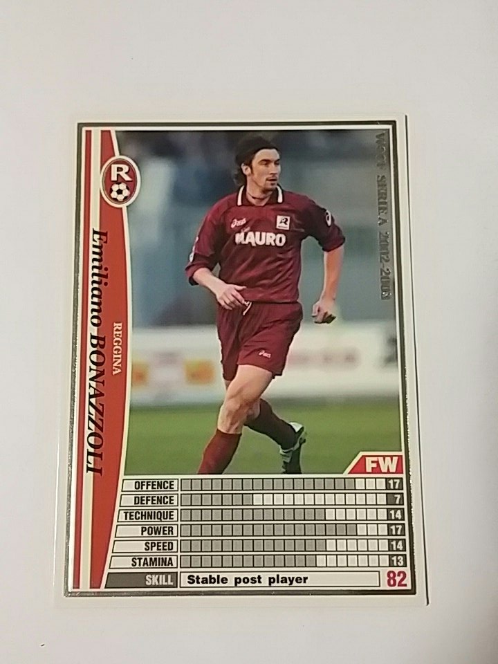 あっきー 過去と現在を繋ぐwccf 03aボナッツォーリ レッジーナの前線に確かなる支柱を打ち込み 戦術そのものとして君臨した レッジョの救世主 彼が居なかったら降格していた そう言えるほどに神々しく輝きました 欠点が少なく 白fw好きには