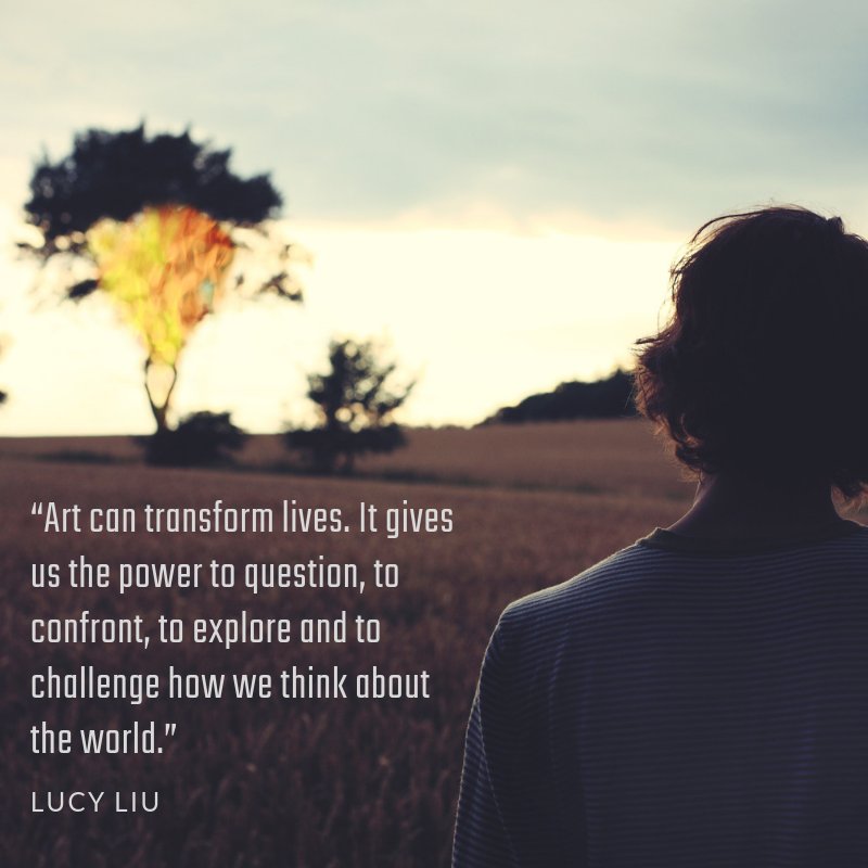 CEFund's tweet image. “Art can transform lives. It gives us the power to question, to confront, to explore and to challenge how we think about the world.”-Lucy Liu