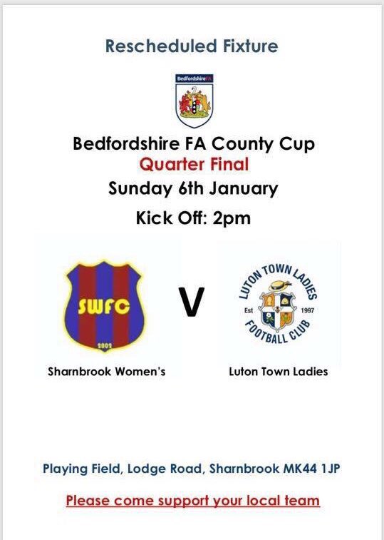 SWFC2002's tweet image. ⚽️GAME DAY⚽️
@BedsFA County Cup
🏟 Lodge Road 
🆚 @LTLFC_Official 

Get down to Lodge Road to support us, see you there at 2pm💪🏼 #SWFC