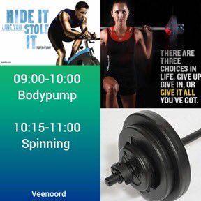 active_leisure's tweet photo. Vanaf morgen kan je ook op maandag ochtend in Veenoord weer fanatiek je week starten met 2 groepslessen! Zorg dat je erbij bent! #bodypump #spinning #nieuwamsterdam #veenoord #zorgdatjeerbijbent https://t.co/P7cug7MgnJ