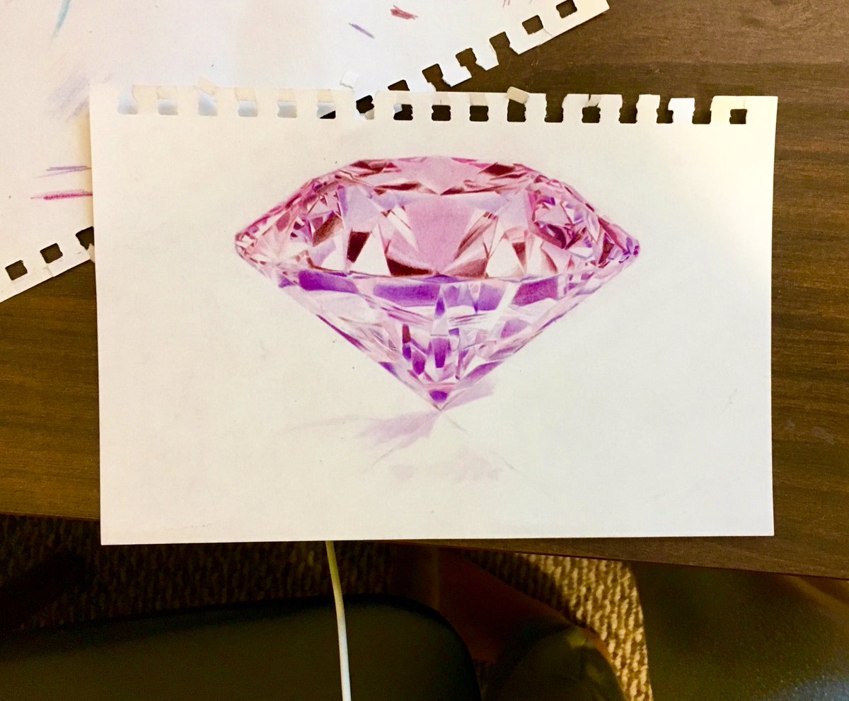 色鉛筆画 ダイヤモンド (原画) 色鉛筆画 ダイヤモンド(原画) これが絵