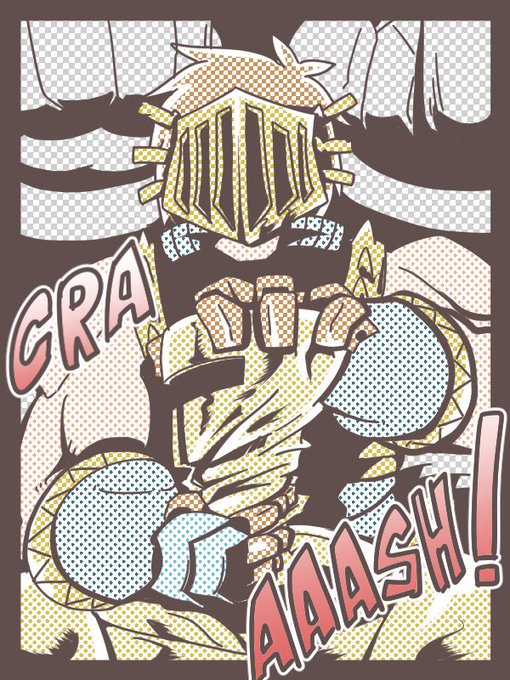 ゴールドアーマーを捻り潰すヘカトン王子をオシャレに描いてみました。

二枚目に文字無し版を置いておくので、ちょっと遅めの年賀状として自分で加工してお使いください。 