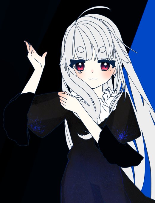 白髪赤目のtwitterイラスト検索結果