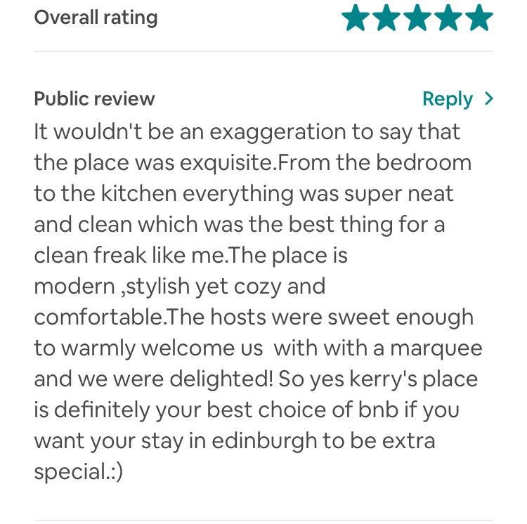 AlmaVillaFK's tweet photo. Happy New Year everyone! We’d just like to take this time to thank all of our guests and followers for a fantastic 2018. We are incredibly proud of all of our reviews so here are a few recent ones that we have received. Here’s to an even better 2019!! 🎉🥂🏠 #Scotland #Falkirk https://t.co/dZ0g6TrtsZ
