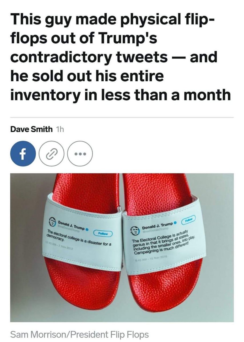 brettdgraham's tweet photo. Absolutely bloody brilliant 👏🏻.... give that man a Bells! Thanks @MatTMQ 😉 #trumpflipflops https://t.co/MEr7JymQCG