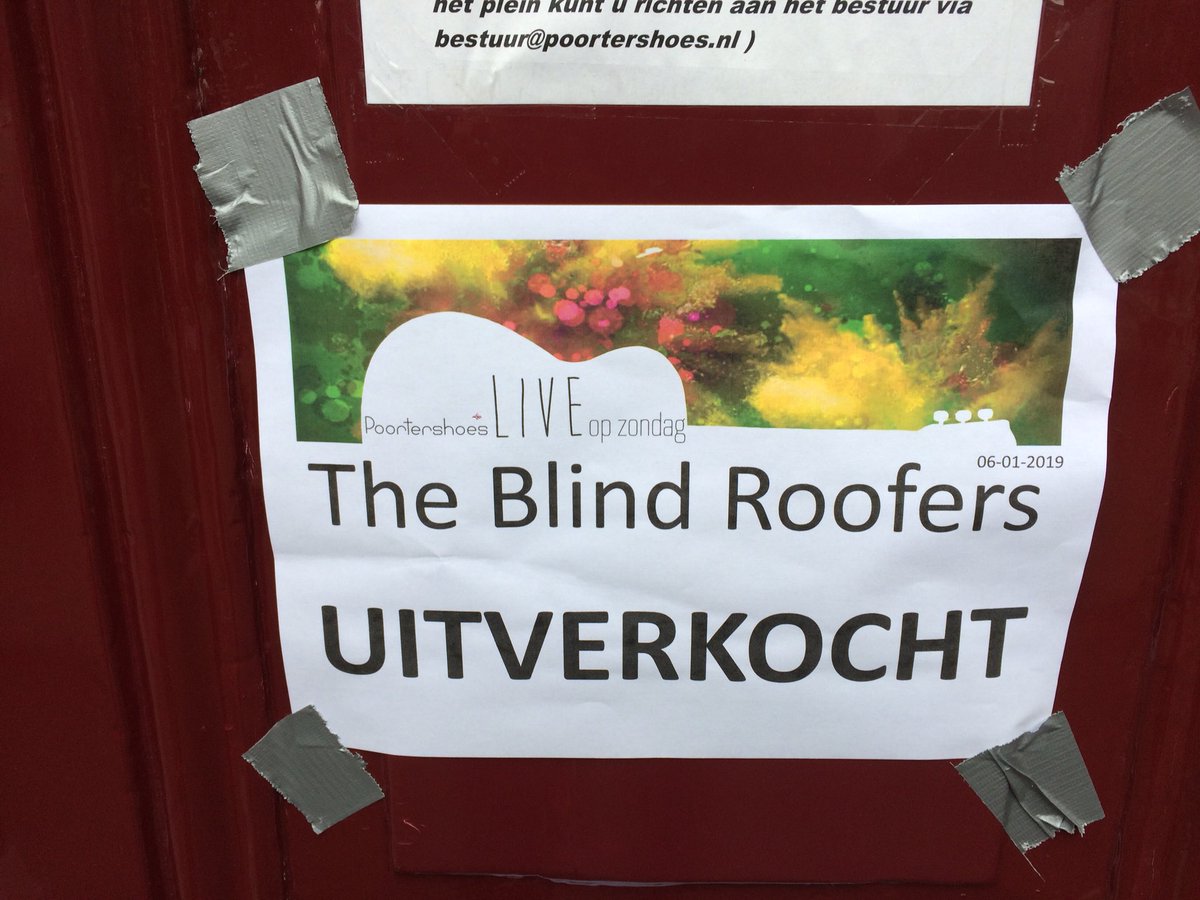 That’s a first! Poortershoes Live op Zondag uitverkocht :) Voor iedereen die een kaartje heeft weten te bemachtigen: tot zo!
