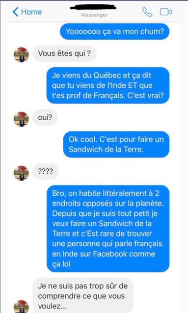 TopDesTwittos's tweet image. Pendant ce temps sur Messenger
