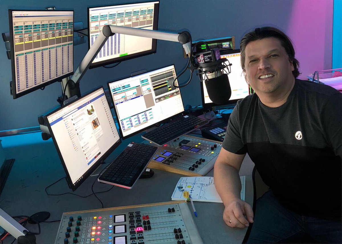 Getting ready for <a href="/greatesthitsuk/">Greatest Hits Radio</a> launching tomorrow. Join me every evening.