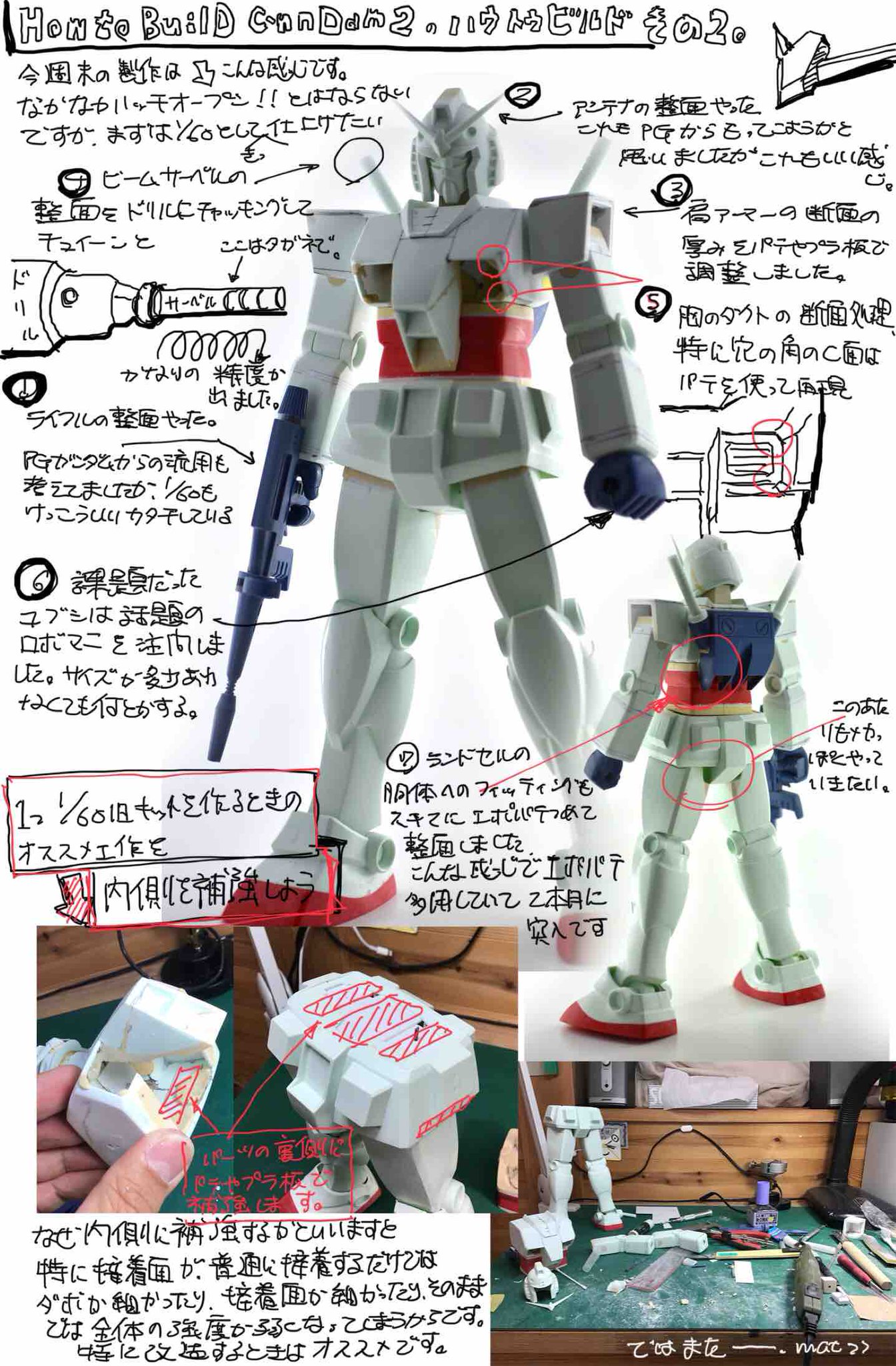 Mat 旧キット改造1 60ガンダム フルハッチオープンhow To Build Gundam 2表紙仕様 手書き説明の進捗まとめ 詳細は T Co Ju451pq7it Mat 旧キット改造1 60ガンダム フルハッチオープンhow To Build Gundam 2表紙仕様 手書き説明の進捗まとめ 詳細は T Co Ju451pq7it