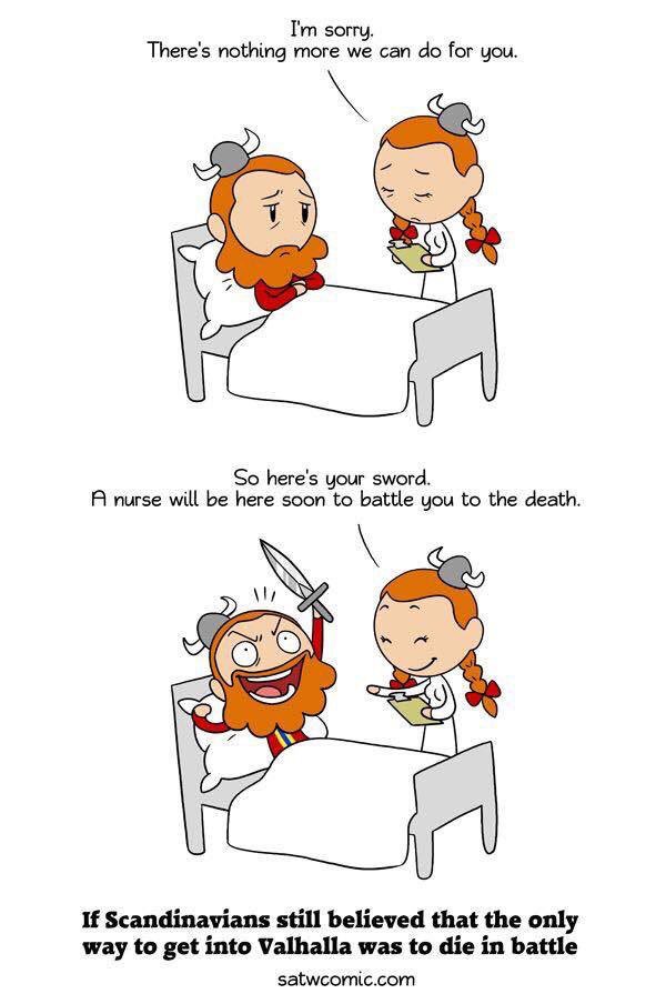 asatruen's tweet photo. Sin #humorvikingo no hay #risasvikingas. A Valhalla solo se llega de una manera. https://t.co/BTpN3NEMca