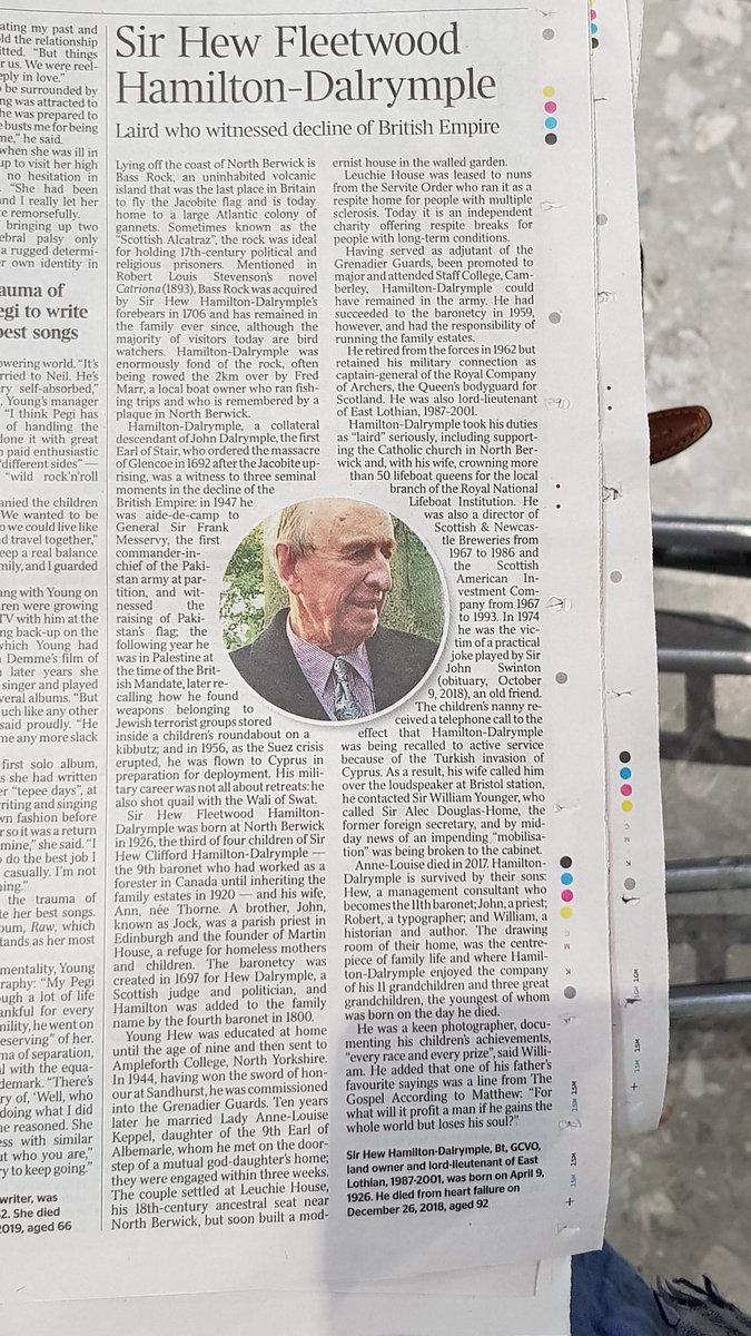 DalrympleWill's tweet photo. My beloved Pop's obituary in the Times.  A remarkable life. May he Rest in Peace.

https://t.co/jU8UPeVYgR https://t.co/6H0B2AM7Uk